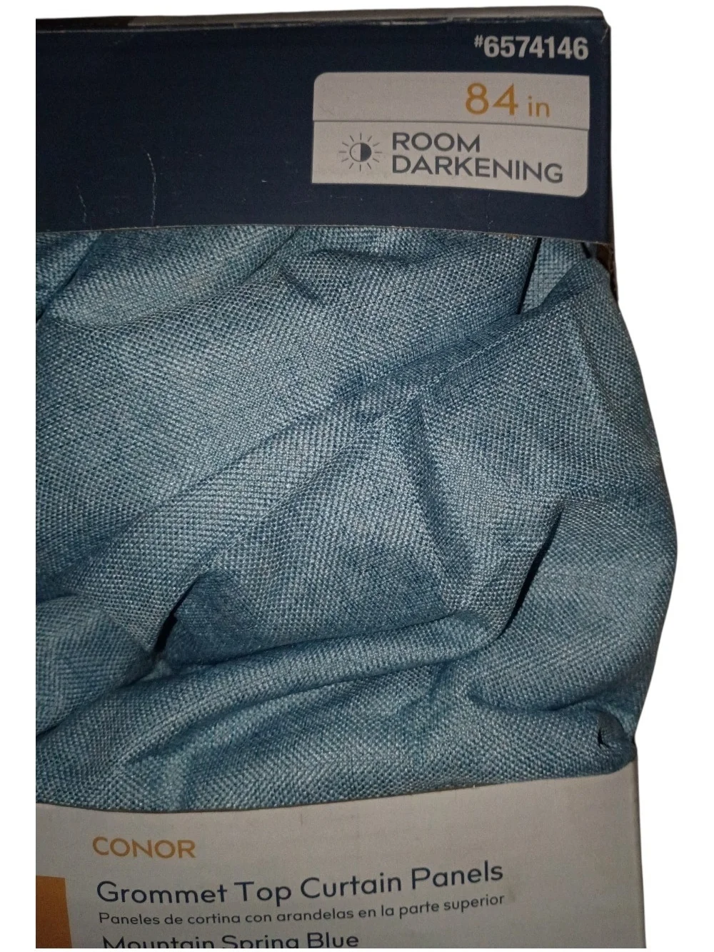 Conor Mountain Spring Blue Grommet Top Curtain Panels - 2 Pack